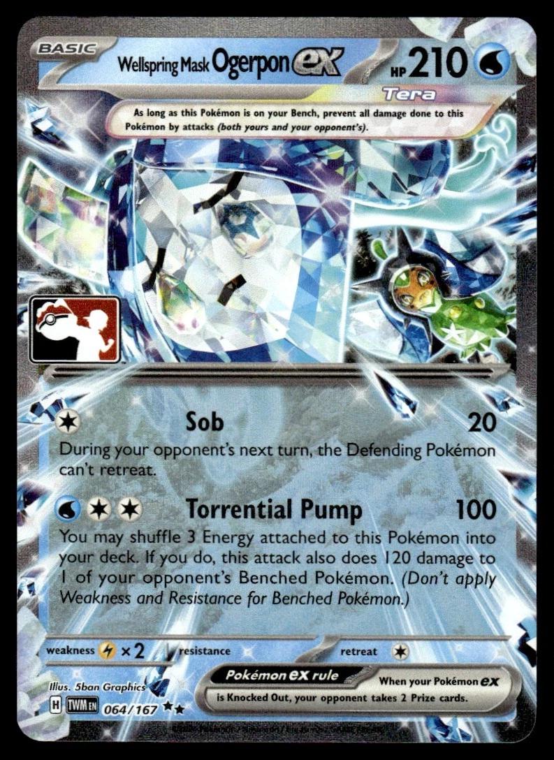 Twilight Masquerade Wellspring Mask Ogerpon Ex [Prize-Pack] Pokémon card